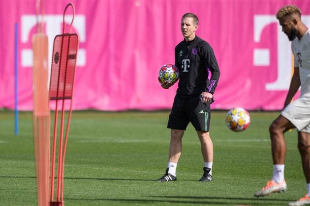 Soccer, Champions League, 20240429, Final training, FC Bayern Munich Real Madrid In the picture Chief analyst of FC Bayern Munich Michael NIEMEYER Munich Training ground Säbener Str 51 Bayern Germany Copyright: Passion2Press MarkusxFischerx