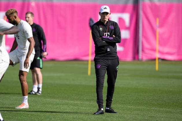 Soccer, Champions League, 20240429, Final training, FC Bayern Munich Real Madrid In the picture Coach of FC Bayern Munich Thomas TUCHEL Munich Training ground Säbener Str 51 Bayern Germany Copyright: Passion2Press MarkusxFischerx
