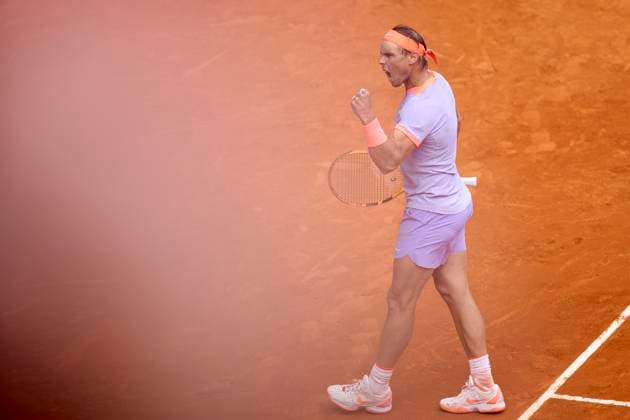 Sport Bilder des Tages Mutua Madrid Open - Day Eight Rafael Nadal of Spain reacts during day eight of the Mutua Madrid Open 2024 at Caja Magica on April 29, 2024, in Madrid, Spain. Madrid Caja Magica Madrid Spain RL_MMO24_00914 Copyright: xRicardoxLarreinax