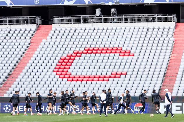 UEFA Champions League FC Bayern Munich Real Madrid Final training Real Madrid 29 04 2024 Warm up Real Madrid UEFA Champions League FC Bayern Munich Real Madrid Final training Real Madrid, Munich, Allianz Arena Copyright: xBEAUTIFULxSPORTS Wunderlx