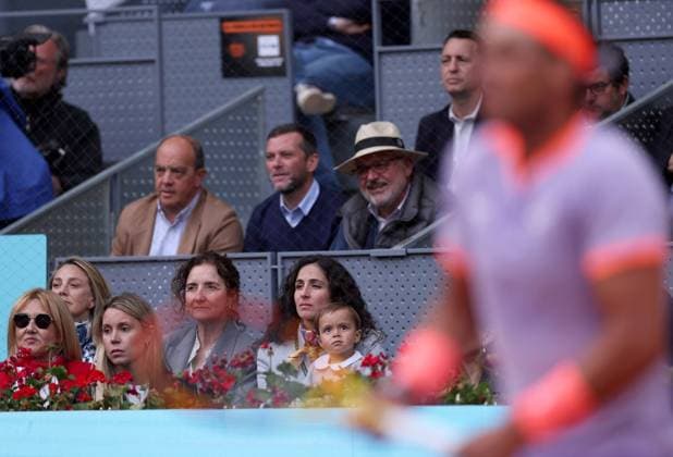 Rafael Nadal s son, wife, sister and mother Mutua Madrid Open, Day 8, Tennis, La Caja Magica, Madrid, Spain - 29 Apr 2024  Copyright: xEllaxLing Shutterstockx 14447604cv