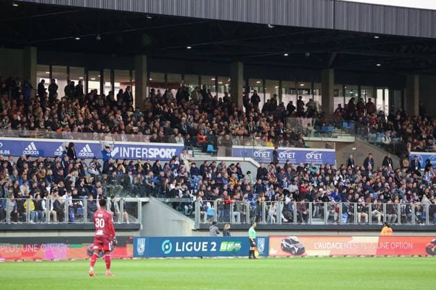 Ambiance lors du match USL Dunkerque vs AJ Auxerre, Ligue 2, stade Marcel Tribut, le 29 avril 2024 FOOTBALL : Dunkerque vs Auxerre - Ligue 2 29 04 2024 LaurentSanson Panoramic 