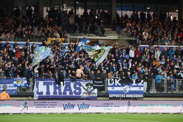 Ambiance lors du match USL Dunkerque vs AJ Auxerre, Ligue 2, stade Marcel Tribut, le 29 avril 2024 FOOTBALL : Dunkerque vs Auxerre - Ligue 2 29 04 2024 LaurentSanson Panoramic 