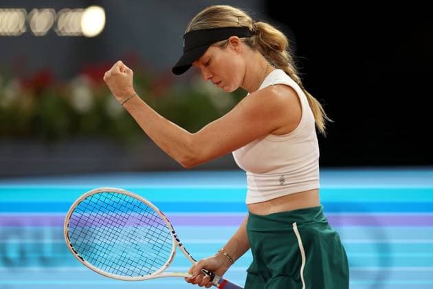 Danielle Collins of USA celebrates Mutua Madrid Open, Day 8, Tennis, La Caja Magica, Madrid, Spain - 29 Apr 2024  Copyright: xEllaxLing Shutterstockx 14447604ed