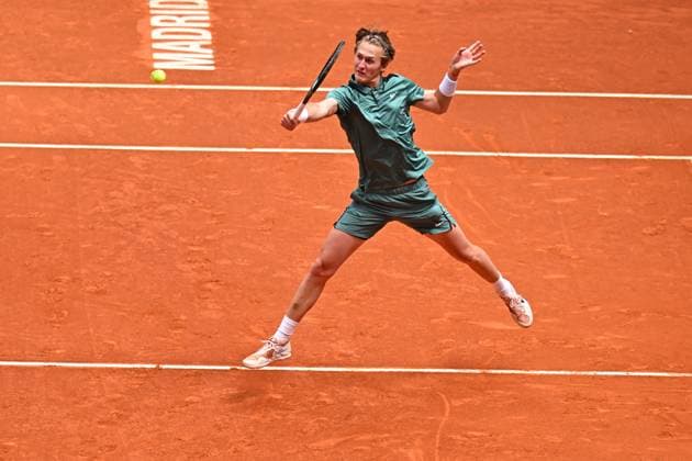 Madrid Mutua Open Sebastian Korda (USA) during his third round match at the Mutua Madrid Open in Madrid , Spain, on April, 29, 2024. Photo by Corinne Dubreuil ABACAPRESS.COM Madrid  Copyright: xDubreuilxCorinne ABACAx