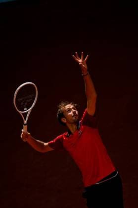 Madrid Mutua Open Daniil Medvedev (RUS) during his third round match at the Mutua Madrid Open in Madrid , Spain, on April, 29, 2024. Photo by Corinne Dubreuil ABACAPRESS.COM Madrid  Copyright: xDubreuilxCorinne ABACAx