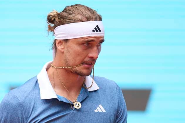 Mutua Madrid Open - Day Nine Alexander Zverev of Germany reacts during day nine of the Mutua Madrid Open 2024 at Caja Magica on April 30, 2024, in Madrid, Spain. Madrid Caja Magica Madrid Spain RL_MMO24_01129 Copyright: xRicardoxLarreinax