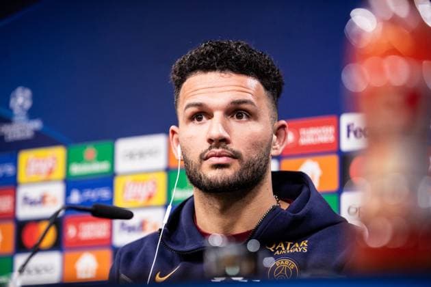 Press conference, FC Paris Saint Germain 30 04 2024 Goncalo Ramos FC Paris Saint Germain, 9 Press conference UEFA Champions League match Borussia Dortmund FC Paris Saint Germain, Signal Iduna Park, Dortmund 30 04 2024 Copyright: xBEAUTIFULxSPORTS Buriakovx