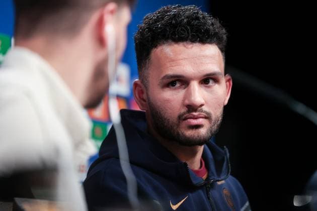30 04 2024, Football, Season 2023 2024, UEFA Champions League, UCL, Press conference, Borussia Dortmund Paris Saint Germain, Press conference with Gonzalo Ramos Paris Saint Germain , Dortmund Signal Iduna Park NRW Germany xRHR PHOTO DEx Copyright: DennisxEwert RHR-FOTOx RHR-FOTO DE