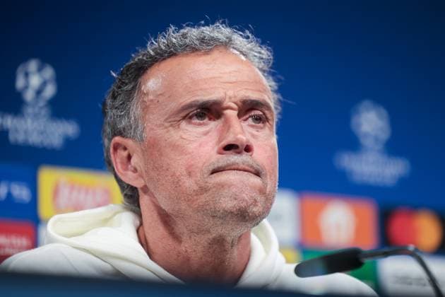 30 04 2024, Football, Season 2023 2024, UEFA Champions League, UCL, Press conference, Borussia Dortmund Paris Saint Germain, Press conference with head coach Luis Enrique Paris Saint Germain , Dortmund Signal Iduna Park NRW Germany xRHR PHOTO DEx Copyright: DennisxEwert RHR-FOTOx RHR-FOTO DE