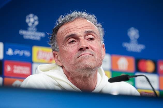 30 04 2024, Football, Season 2023 2024, UEFA Champions League, UCL, Press conference, Borussia Dortmund Paris Saint Germain, Press conference with head coach Luis Enrique Paris Saint Germain , Dortmund Signal Iduna Park NRW Germany xRHR PHOTO DEx Copyright: DennisxEwert RHR-FOTOx RHR-FOTO DE