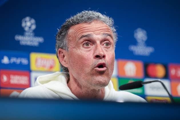30 04 2024, Football, Season 2023 2024, UEFA Champions League, UCL, Press conference, Borussia Dortmund Paris Saint Germain, Press conference with head coach Luis Enrique Paris Saint Germain , Dortmund Signal Iduna Park NRW Germany xRHR PHOTO DEx Copyright: DennisxEwert RHR-FOTOx RHR-FOTO DE