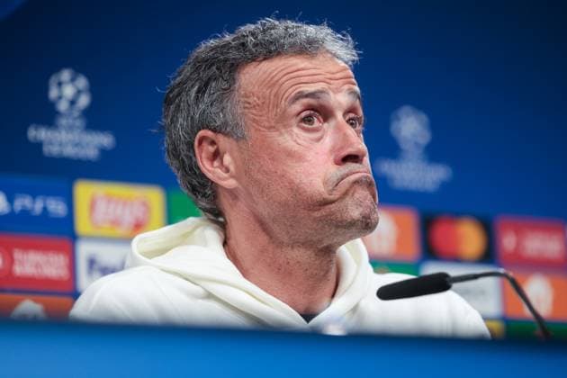 30 04 2024, Football, Season 2023 2024, UEFA Champions League, UCL, Press conference, Borussia Dortmund Paris Saint Germain, Press conference with head coach Luis Enrique Paris Saint Germain , Dortmund Signal Iduna Park NRW Germany xRHR PHOTO DEx Copyright: DennisxEwert RHR-FOTOx RHR-FOTO DE