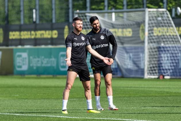 Training, Borussia Dortmund 30 04 2024 Salih Oezkan Borussia Dortmund, 6 Training UEFA Champions League match Borussia Dortmund FC Paris Saint Germain, Signal Iduna Park, Dortmund 30 04 2024 Copyright: xBEAUTIFULxSPORTS Buriakovx
