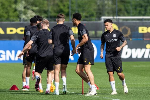 Training, Borussia Dortmund 30 04 2024 Jadon Sancho Borussia Dortmund, 10 Training UEFA Champions League match Borussia Dortmund FC Paris Saint Germain, Signal Iduna Park, Dortmund 30 04 2024 Copyright: xBEAUTIFULxSPORTS Buriakovx