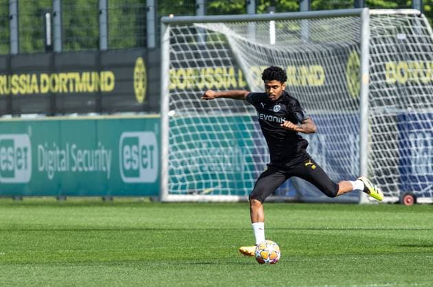 Training, Borussia Dortmund 30 04 2024 Ian Maatsen Borussia Dortmund, 22 Training UEFA Champions League match Borussia Dortmund FC Paris Saint Germain, Signal Iduna Park, Dortmund 30 04 2024 Copyright: xBEAUTIFULxSPORTS Buriakovx