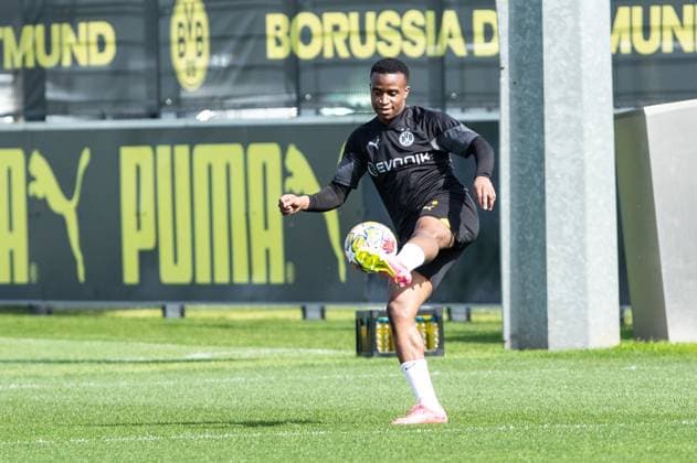 Training, Borussia Dortmund 30 04 2024 Youssofa Moukoko Borussia Dortmund, 18 Training UEFA Champions League match Borussia Dortmund FC Paris Saint Germain, Signal Iduna Park, Dortmund 30 04 2024 Copyright: xBEAUTIFULxSPORTS Buriakovx