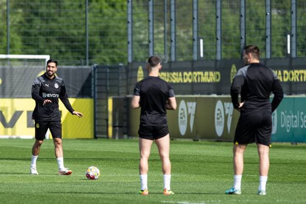 Training, Borussia Dortmund 30 04 2024 Emre Can Borussia Dortmund, 23 , Salih Oezkan Borussia Dortmund, 6 , Niklas Suele Borussia Dortmund, 25 Training UEFA Champions League match Borussia Dortmund FC Paris Saint Germain, Signal Iduna Park, Dortmund 30 04 2024 Copyright: xBEAUTIFULxSPORTS Buriakovx