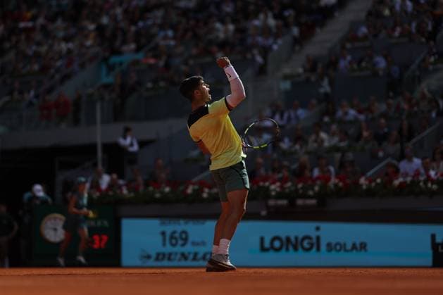 Carlos Alcaraz (Spa) TENNIS : Mutua Madrid Open 2024 - 30 04 2024 AntoineCouvercelle Panoramic 