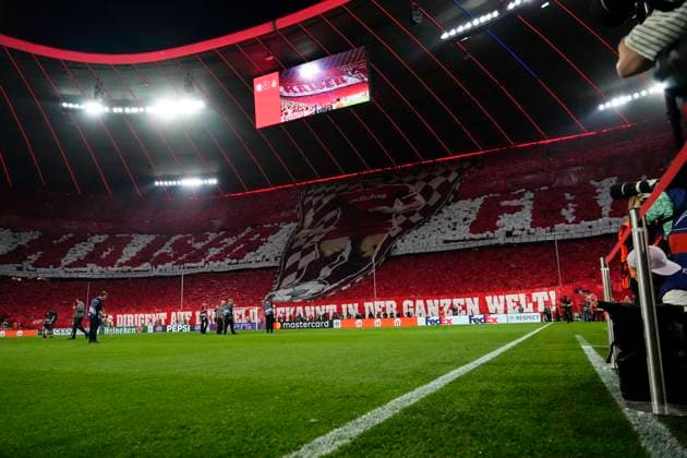FC Bayern München v Real Madrid: Semi-final First Leg - UEFA Champions League 2023 24 Bayern supporters during the UEFA Champions League semi-final first leg match between FC Bayern München and Real Madrid at Allianz Arena on April 30, 2024 in Munich, Germany. Munich Germany  Copyright: xJosexBretonx originalFilename:breton-fcbayern240430_npbnv.jpg