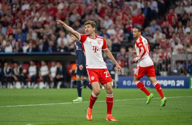Football, Men, 2023 2024 season, Champions League semi-final, first leg, FC Bayern Munich Real Madrid, Thomas Müller FC Bayern Munich , 30 04 2024, Copyright: xMatthiasxKochx