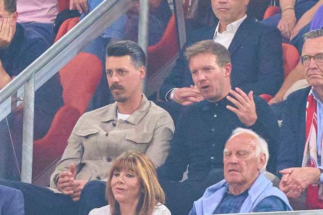 DFB headcoach Julian Nagelsmann , Bundestrainer, Nationaltrainer, Sandro Wagner, Assistent coach DFB in the semi final match FC BAYERN MUENCHEN - REAL MADRID of football UEFA Champions League in season 2023 2024 in Munich, Apr 30, 2024. Halbfinale,, FCB, München