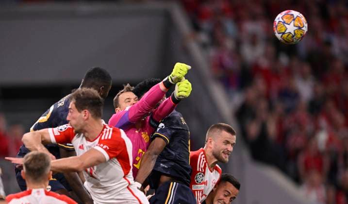 FC Bayern Muenchen FCB vs Real Madrid semi-final first leg 30 04 2024 DFL REGULATIONS PROHIBIT ANY USE OF PHOTOGRAPHS AS IMAGE SEQUENCES AND OR QUASI VIDEO FC Bayern Muenchen FCB vs FC Arsenal