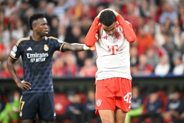 Muenchen, Allianz Arena, 30 04 24, GER, Men, UEFA Champions League, Round of 16, Season 2023 2024, FC Bayern Muenchen Real Madrid Image Jamal MUSIALA Muenchen Only for editorial use UEFA regulations prohibit any use of photographs as image sequences and or quasi video Bayern Germany