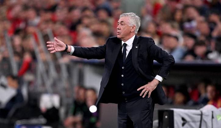 FOOTBALL CHAMPIONS LEAGUE SEASON 2023 2024 Semi-final, first leg FC Bayern Munich Real Madrid 30 04 2024 Coach Carlo Ancelotti Real Madrid