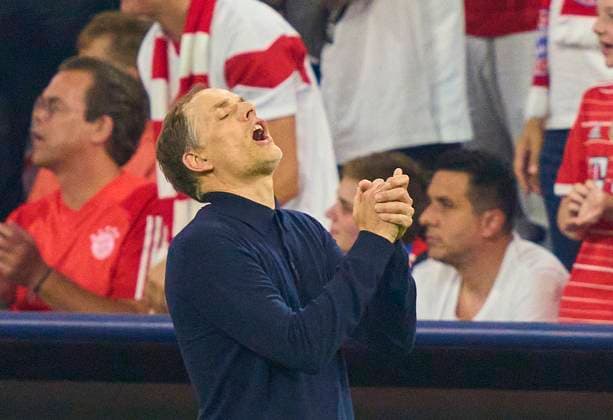Sport Bilder des Tages Trainer Thomas Tuchel (FCB), team manager, headcoach, coach, emotions in the semi final match FC BAYERN MUENCHEN - REAL MADRID of football UEFA Champions League in season 2023 2024 in Munich, Apr 30, 2024. Halbfinale,, FCB, München