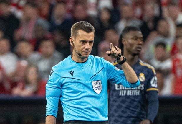 Football, Men, 2023 2024 season, Champions League semi-final, first leg , FC Bayern Munich Real Madrid, referee Clement Turpin FRA , 30 04 2024, Copyright: xMatthiasxKochx