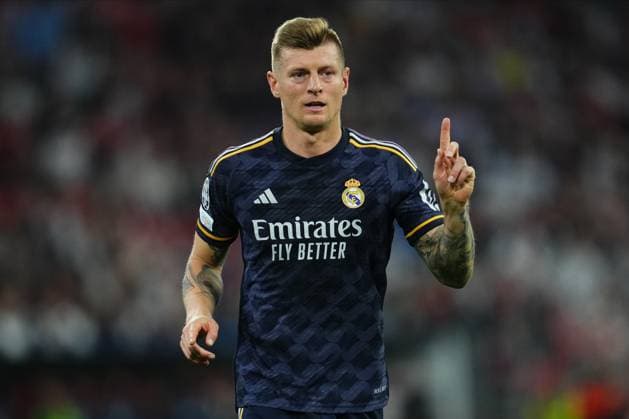 GER: Bayern Munchen v Real Madrid. UEFA Champions League match. Semi-finals, first leg Toni Kroos of Real Madrid during the UEFA Champions League match, Semi-finals, first leg, between Bayern Munchen and Real Madrid played at Allianz Stadium on April 30, 2024 in Munich, Germany. kpng Copyright: xBaguxBlancox xPRESSINPHOTOx PS_240430_510