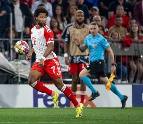 Serge Gnabry FC Bayern Muenchen, 7 could also be used for a quarter of an hour GER, FC Bayern Muenchen vs Real Madrid CF, Football, Champions League, semi-final, first leg, 2023 2024 season, 30 04 2024 DFL DFB REGULATIONS PROHIBIT ANY USE OF PHOTOGRAPHS as IMAGE SEQUENCES and or QUASI VIDEO GER, FC Bayern Muenchen vs Real Madrid CF, Football, Champions League, Semi-final, First leg, Match time 2023 2024, 30 04 2024 Muenchen Copyright: xEibner-Pressefoto HeikexFeinerx EP_HFR