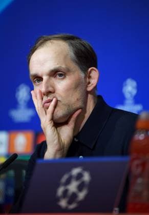 30 04 2024, xemx, Football UEFA Champions League, FC Bayern Muenchen Real Madrid emspor, v l Head Coach Thomas Tuchel FC Bayern Muenchen at the PK after the match DFL DFB REGULATIONS PROHIBIT ANY USE OF PHOTOGRAPHS as IMAGE SEQUENCES and or QUASI VIDEO Muenchen