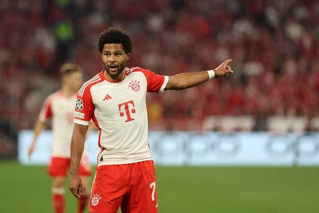 Serge Gnabry 7 FC Bayern Muenchen , FC Bayern Muenchen vs Real Madrid, Champions League, Football, Semi-final, First leg, 30 04 2024 Muenchen Bayern Germany Copyright: xkolbert-press ChristianxKolbertx