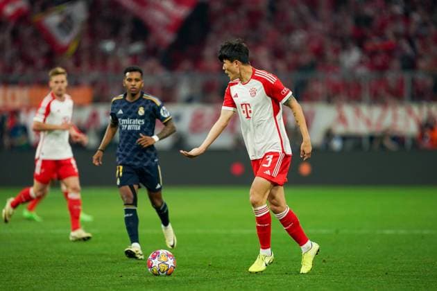 Munich, Germany, April 30th 2024: Minjae Kim (3 Bayern Munich) controls the ball during the UEFA Champions League semifinal football match between FC Bayern Munich and Real Madrid at Allianz Arena in Munich, Germany. (Daniela Porcelli SPP) Cordon Press  DanielaxPorcellix xSPP UEFA Champions League - FC Bayern Munich v Real Madrid