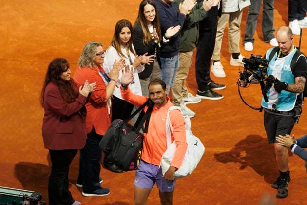 Partido de octavos de la Mutua Madrid Open entre Rafa Nadal y Jiri Lehecka. Mutua Madrid Open 1(8 match between Rafa Nadal and Jiri Lehecka. GuillermoxMartinez  ecommerceFotos eCommerce2-150731382 4