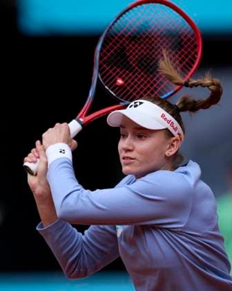 Mutua Madrid Open - Day Ten Elena Rybakina of Kazakhstan returns a shot against Yulia Putintseva of Kazakstan during day ten of the Mutua Madrid Open 2024 at Caja Magica on May 1, 2024, in Madrid, Spain. Madrid Caja Magica Madrid Spain RL_MMO24_01540 Copyright: xRicardoxLarreinax