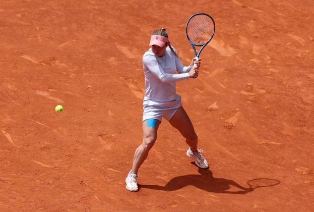 Yulia Putintseva of Kazakhstan in action Mutua Madrid Open, Day 10, Tennis, La Caja Magica, Madrid, Spain - 01 May 2024  Copyright: xEllaxLing Shutterstockx 14454210x