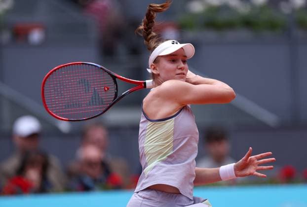 Elena Rybakina of Kazakhstan in action Mutua Madrid Open, Day 10, Tennis, La Caja Magica, Madrid, Spain - 01 May 2024  Copyright: xEllaxLing Shutterstockx 14454210ag