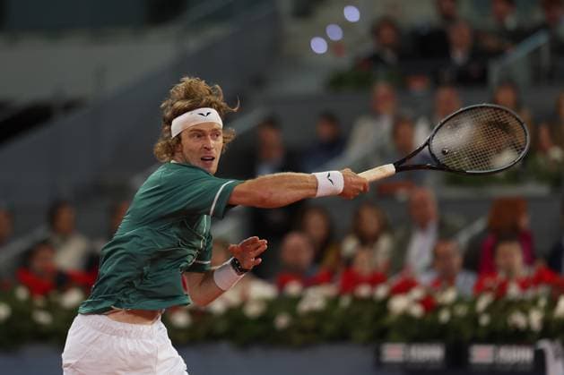 Andrey Rublev (Rus) defeated Carlos Alcaraz TENNIS : Mutua Madrid Open 2024 - 01 05 2024 AntoineCouvercelle Panoramic 