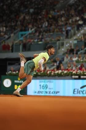 Andrey Rublev (Rus) defeated Carlos Alcaraz TENNIS : Mutua Madrid Open 2024 - 01 05 2024 AntoineCouvercelle Panoramic 