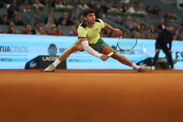 Andrey Rublev (Rus) defeated Carlos Alcaraz TENNIS : Mutua Madrid Open 2024 - 01 05 2024 AntoineCouvercelle Panoramic 