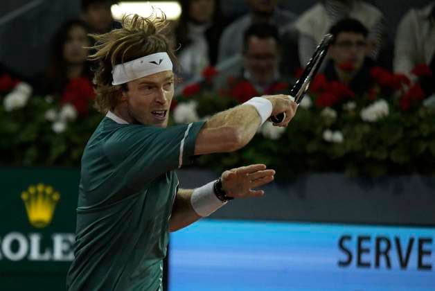Mutua Madrid Open 2024 Andrey Rublev of Russia is in action during the 2024 ATP, Tennis Herren Tour Madrid Open tennis tournament at Caja Magica in Madrid, Spain, on May 1, 2024. Madrid Spain  Copyright: xJuanxCarlosxLucasx originalFilename:lucas-notitle240501_npzGu.jpg