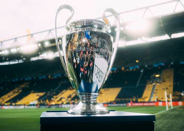 Signal Iduna Park, Dortmund, 01 05 2024 Trophy of the championsleague in focus prior the Championsleague match Borussia Dortmund vs Paris Saint Germain
