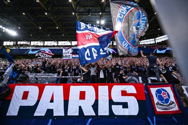 01 05 2024, Football, UCL, UEFA Champions League, , 2023 2024 season, Semifinal, Borussia Dortmund Paris St Germain, Fans of Paris St Germain xRHR PHOTO TKx Copyright: TeresaxKroeger RHR-FOTOx RHR-FOTO TK