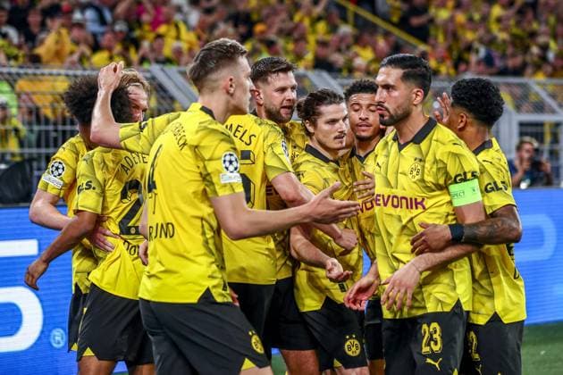Goal, goal celebration, for 1 0 by Niclas Füllkrug Fuellkrug Borussia Dortmund BVB, 14 , GER, Borussia Dortmund BVB vs Paris Saint Germain PSG, UEFA Champions League 2023 24, semi-final first leg, 01 05 2024, GER, Borussia Dortmund BVB vs Paris Saint Germain PSG, UEFA Champions League 2023 24, semi-final first leg, 01 05 2024, Photo Eibner Pressefoto Gabriel Boia Dortmund Copyright: xEibner-Pressefoto GabrielxBoiax EP_EER