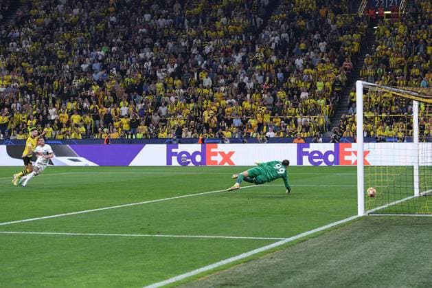 Soccer Champions League semi-final Borussia Dortmund Paris Saint Germain on 01 05 2024 at Signal Iduna Park in Dortmund Goal for 1 0 by Niclas Füllkrug Dortmund xRx
