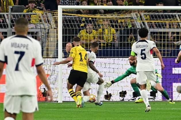 Goal for 1 0 by Niclas Fuellkrug 14 Borussia Dortmund , Borussia Dortmund vs Paris Saint Germain, Football, Champions League, Semi-final, 01 05 2024 Dortmund Nordrhein Westfalen Germany Copyright: xkolbert-press MarcxNiemeyerx