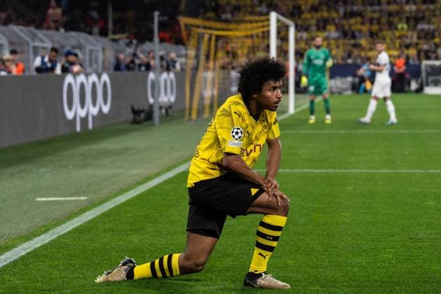 GER, UEFA Champions League, semi-final first leg, Borussia Dortmund vs Paris Saint Germain 01 05 2024, Signal Iduna Park, Dortmund, GER, UEFA Champions League, semi-final first leg, Borussia Dortmund vs Paris Saint Germain In the picture Karim Adeyemi BV Borussia Dortmund, 27 nordphotoxGmbHxx xChristianxSchulze nph000300